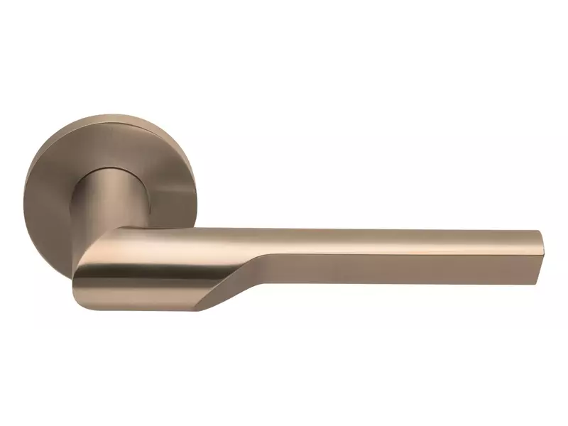 Deurkruk PVD licht brons Formani Gensler Rivio geveerd rozet GL101-G 152mm